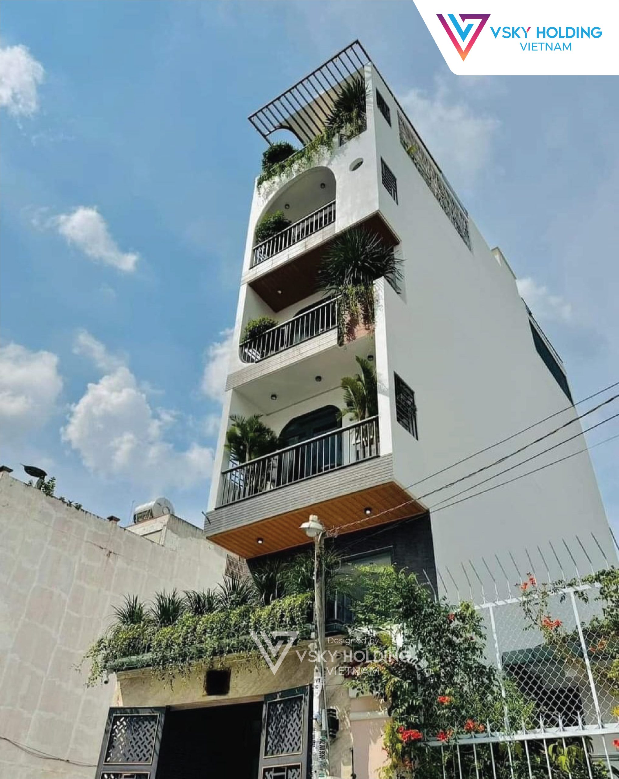 Xây dựng công trình nhà ở 72m2 6 tầng