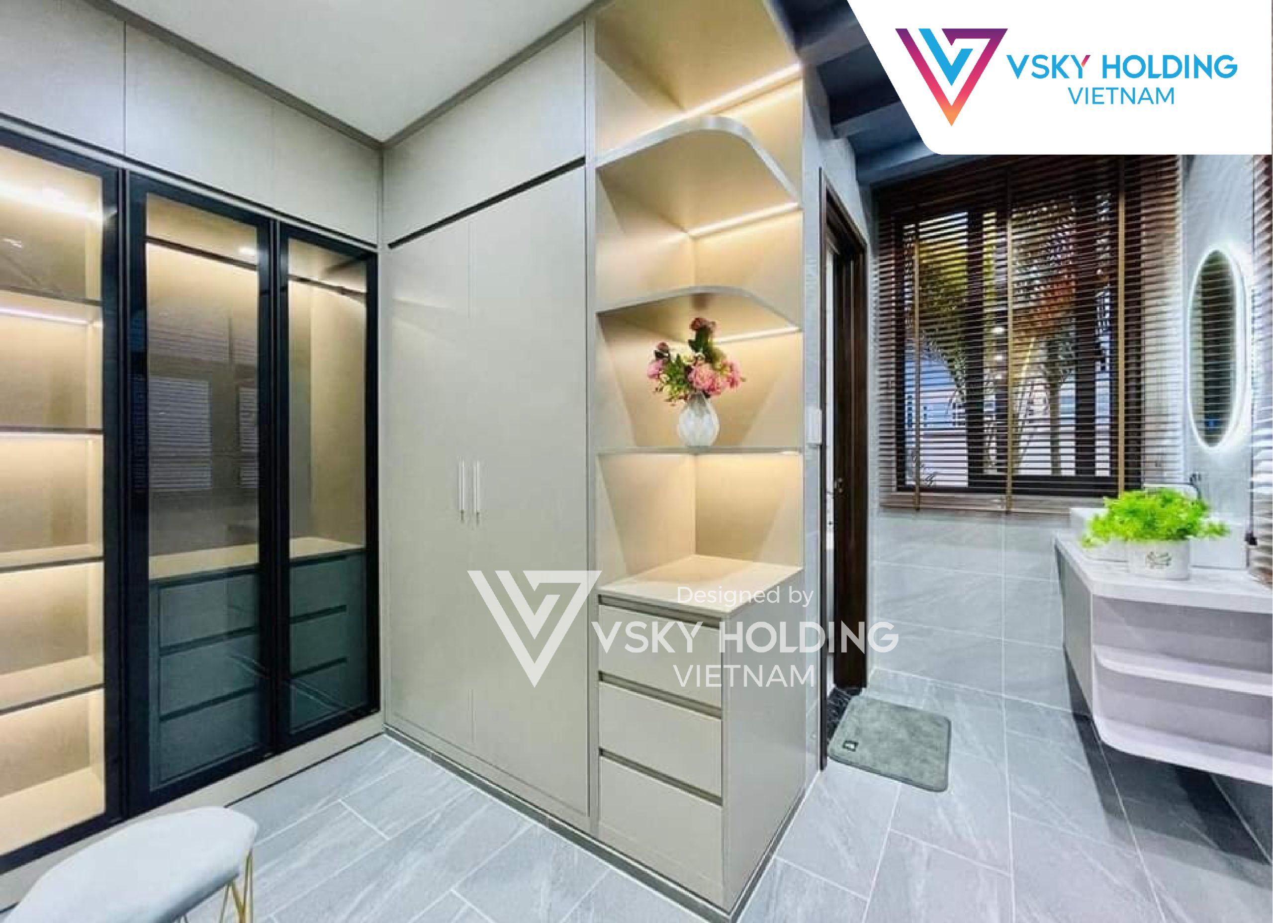 Xây dựng công trình nhà ở 95m2 5 tầng