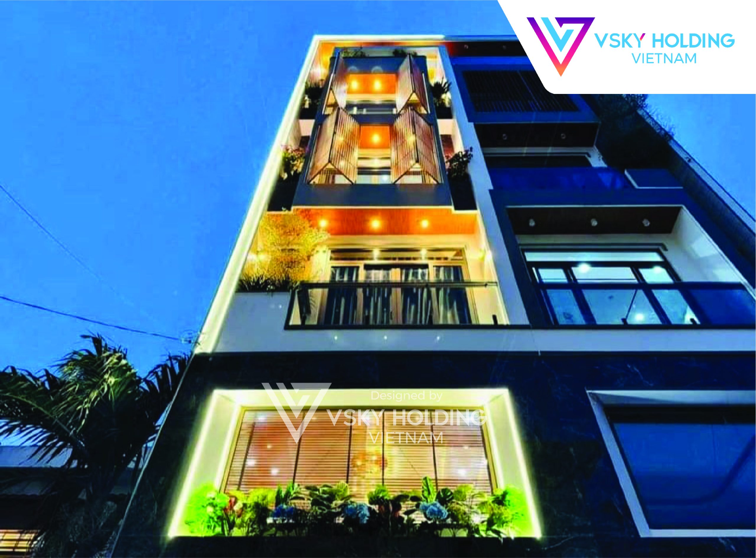 Xây dựng công trình nhà ở 130m2 4 tầng