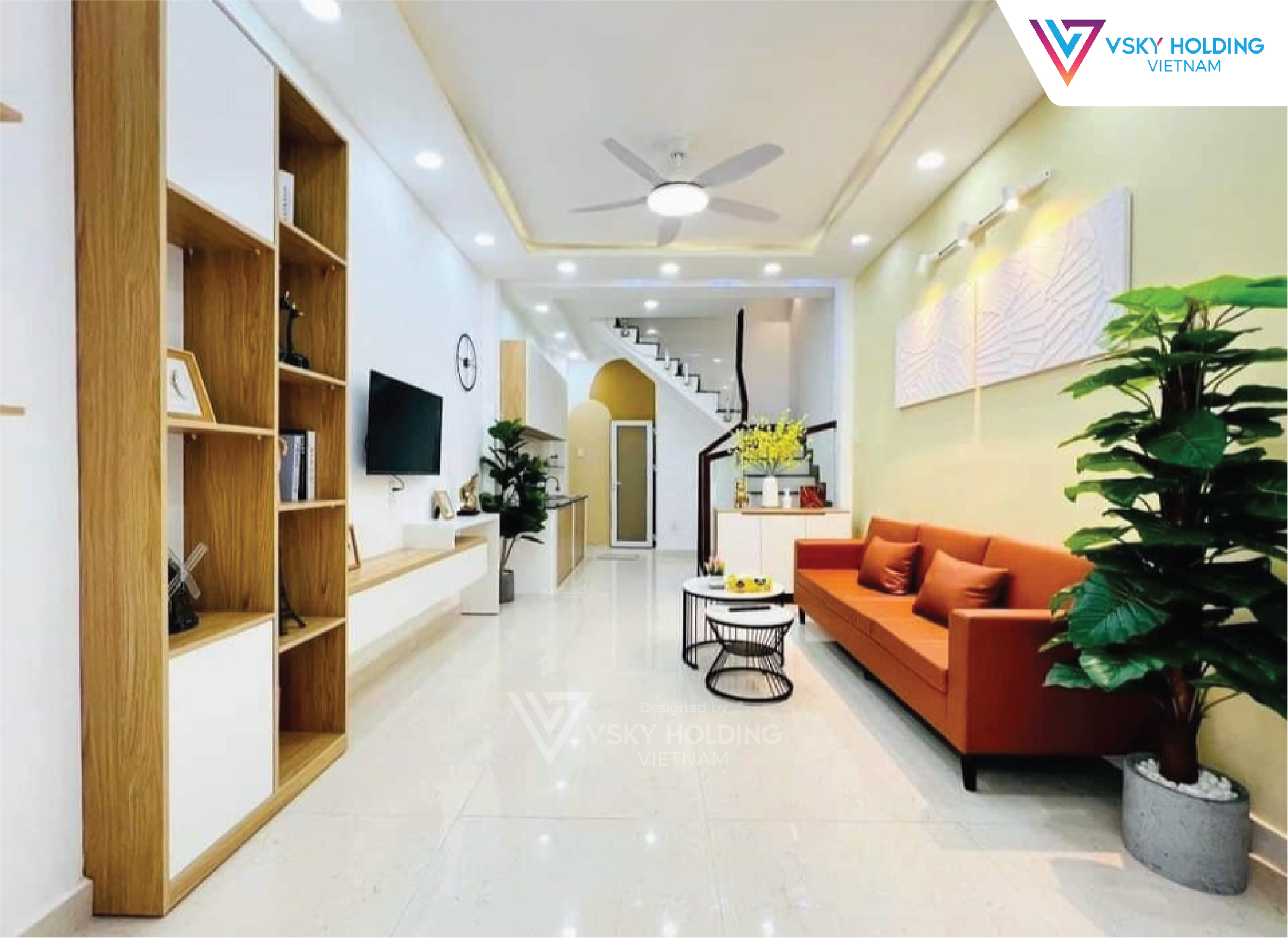 Xây dựng công trình nhà ở 76m2 2 tầng