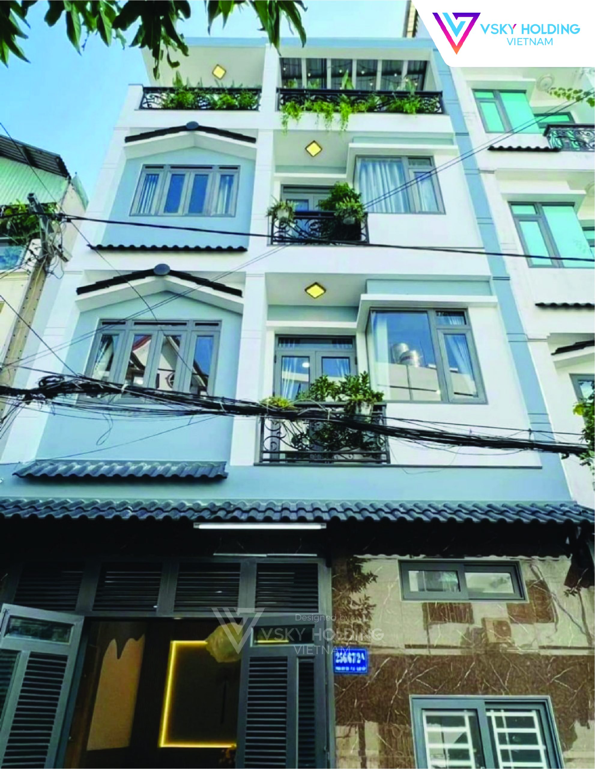 Xây dựng công trình nhà ở 105m2 4 tầng