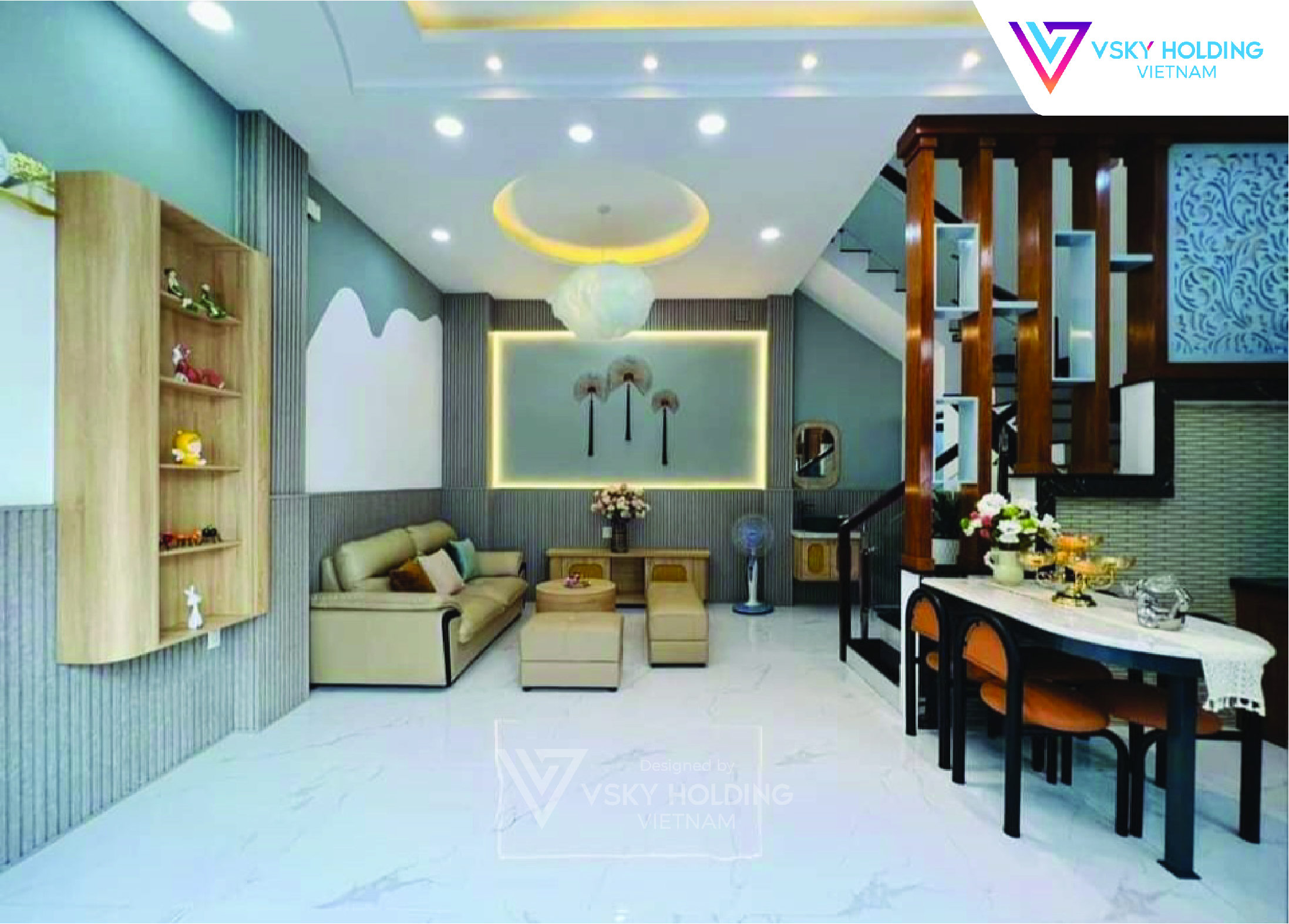 Xây dựng công trình nhà ở 105m2 4 tầng