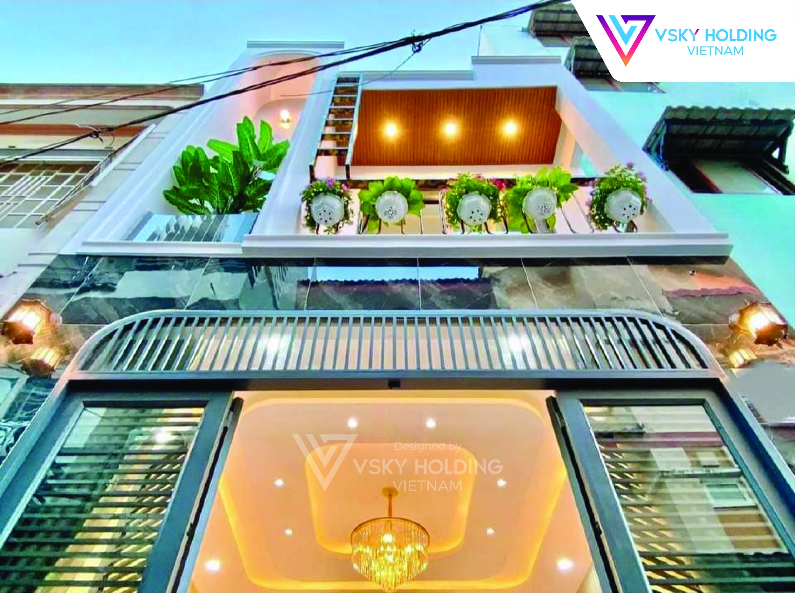 Xây dựng công trình nhà ở 2 tầng 75m2