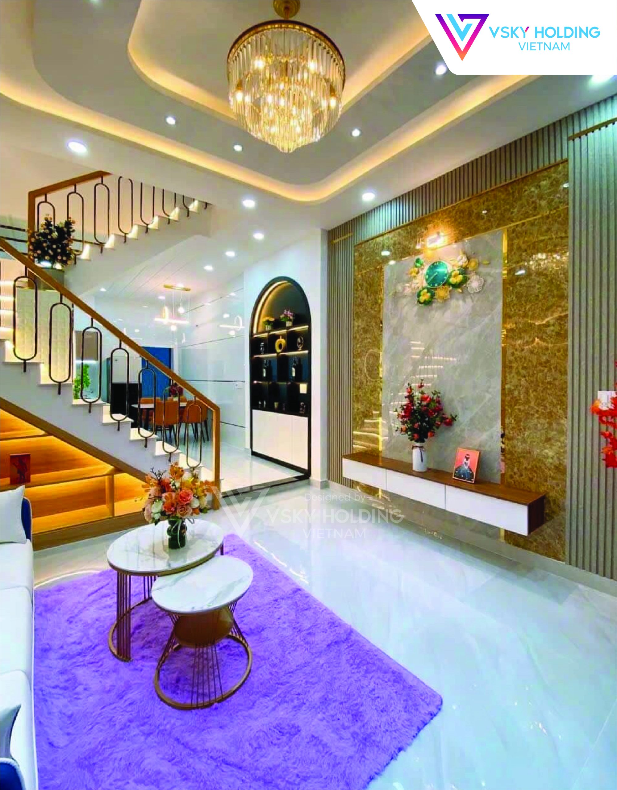 Xây dựng công trình nhà ở 2 tầng 75m2