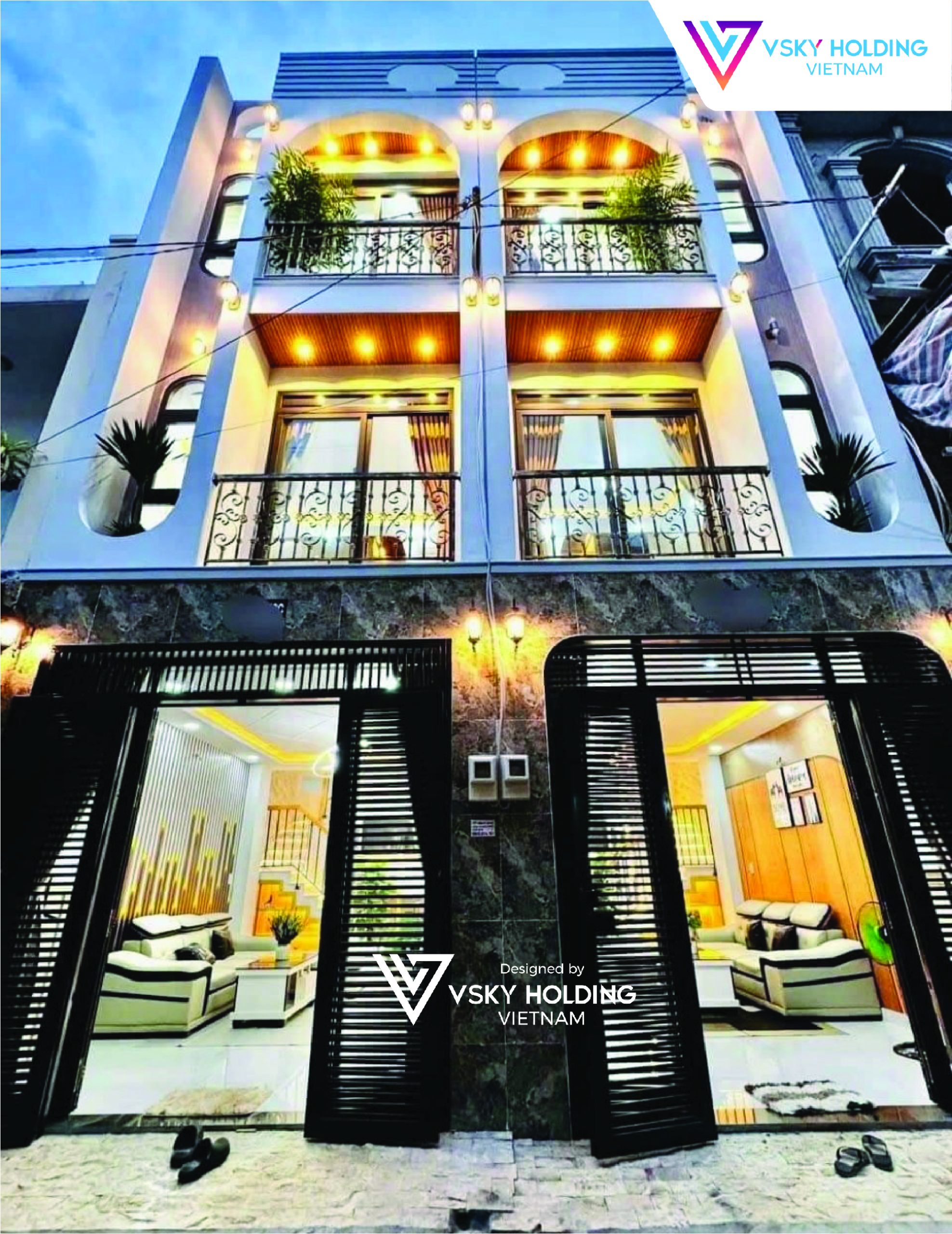 Xây dựng công trình nhà ở 90m2 3 tầng