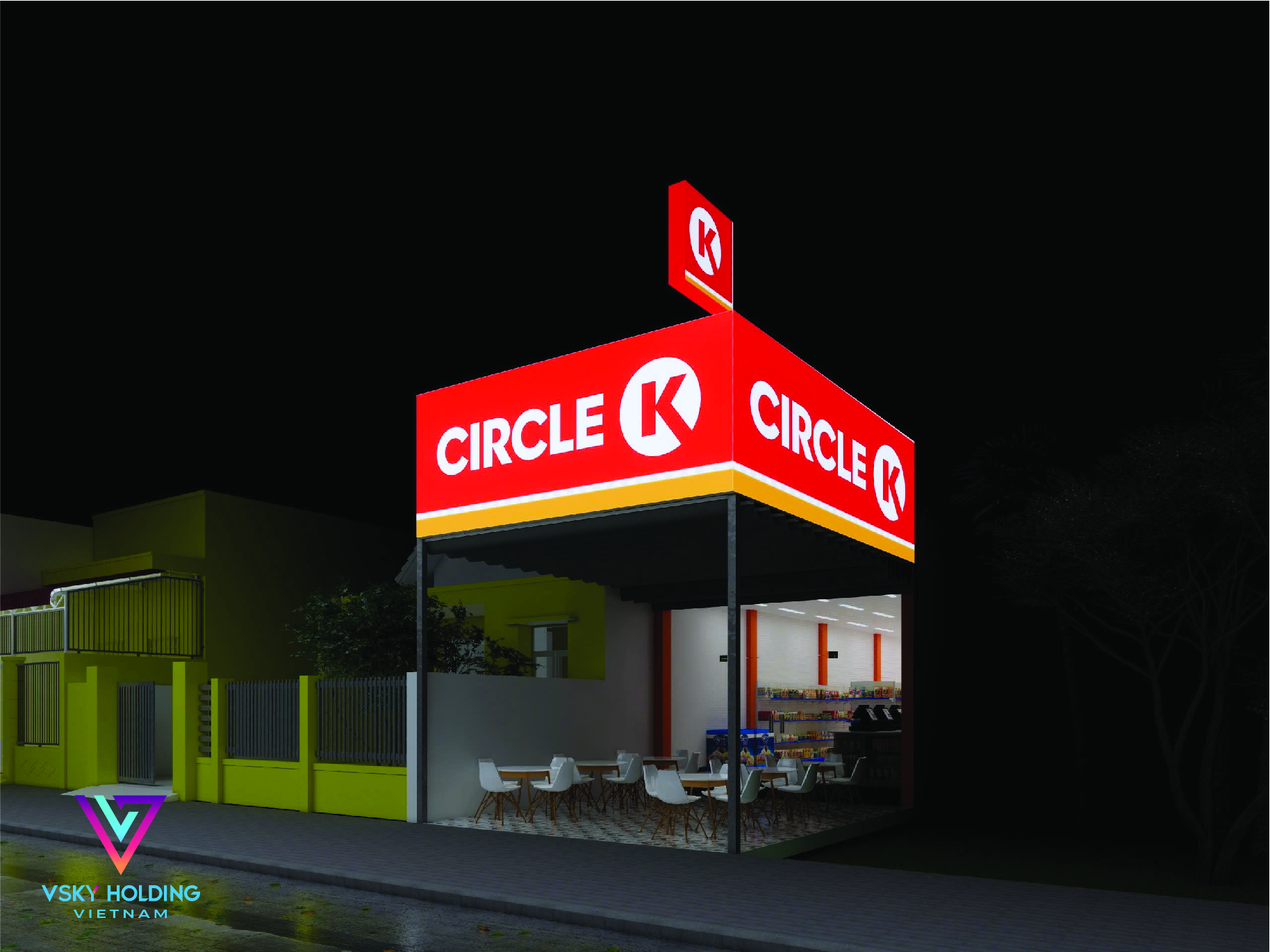 Thiết kế thi công mẫu cửa hàng tiện lợi CIRCLE K