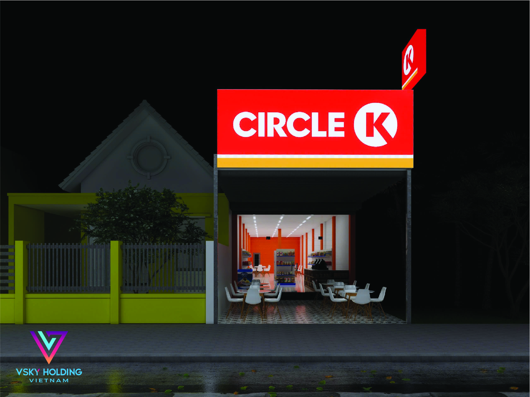 Thiết kế thi công mẫu cửa hàng tiện lợi CIRCLE K