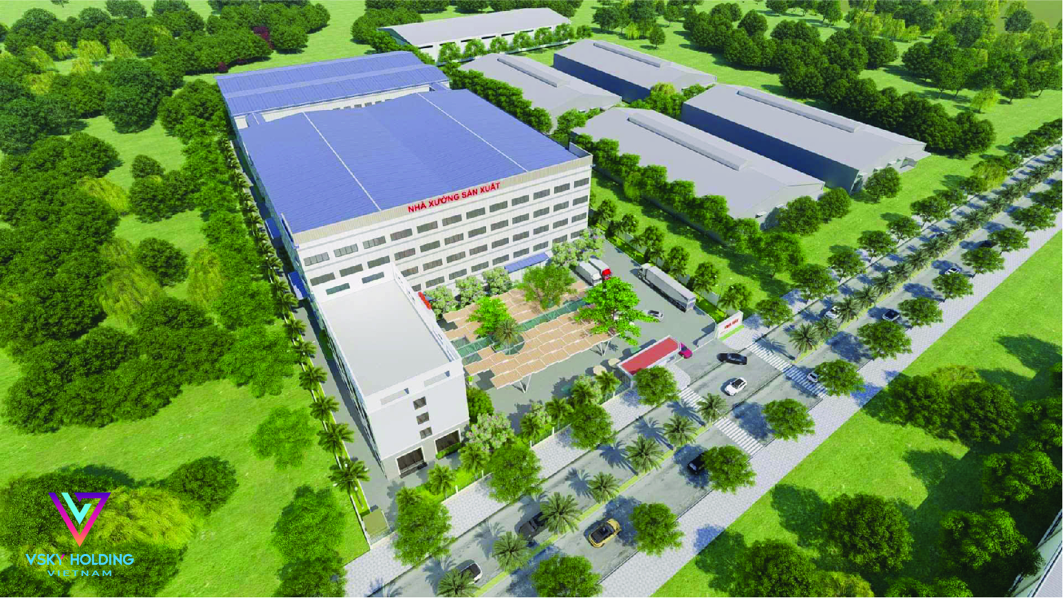 Thiết kế thi công nhà xưởng nhà máy Trung Kiên