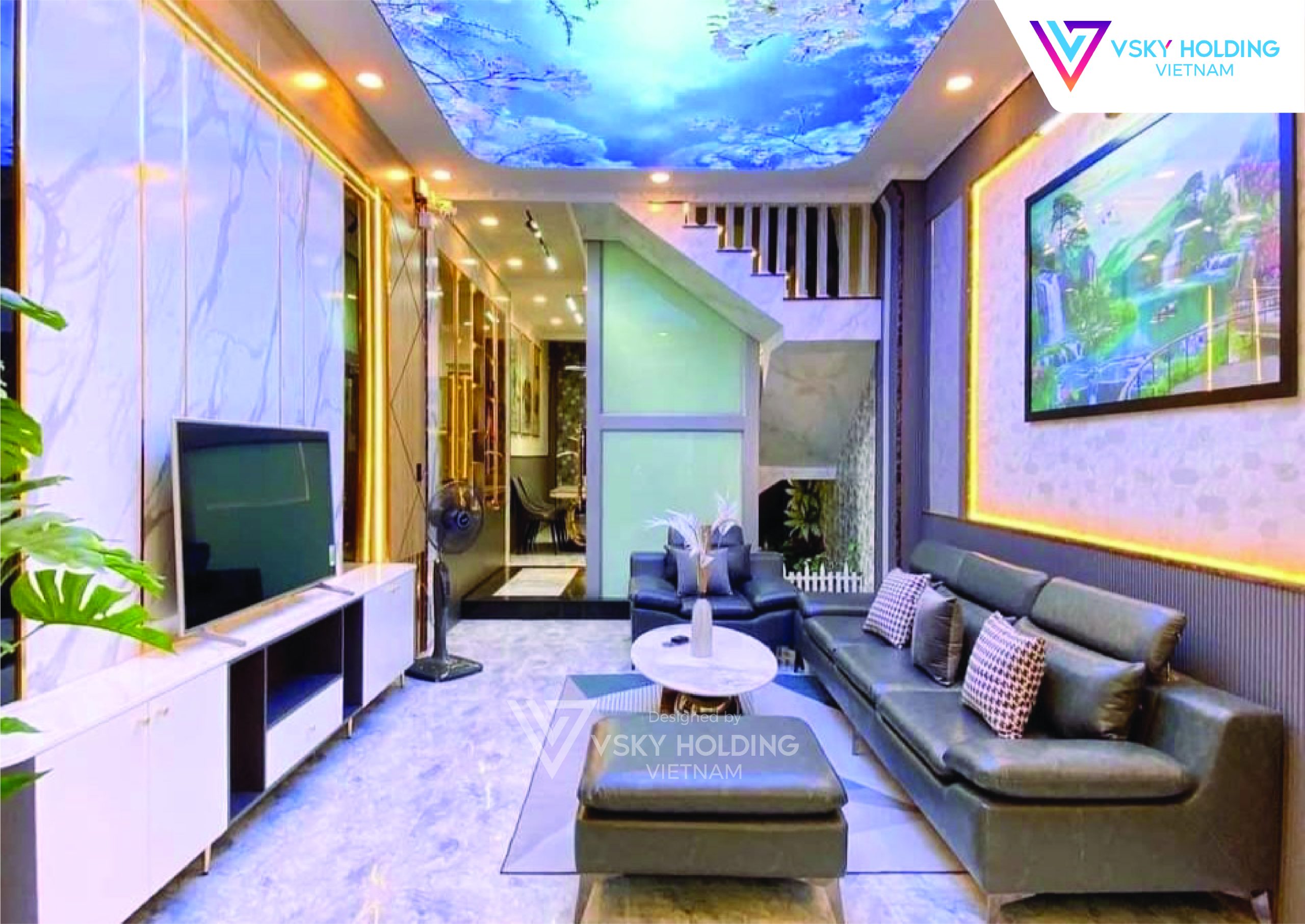 Xây dựng công trình nhà ở 4 tầng 76m2