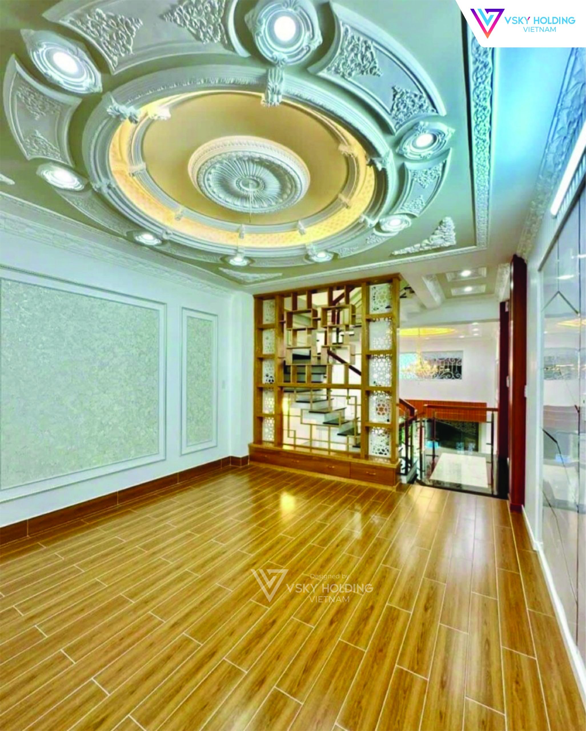 Thiết kế thi công biệt thự 4 tầng liền kề
