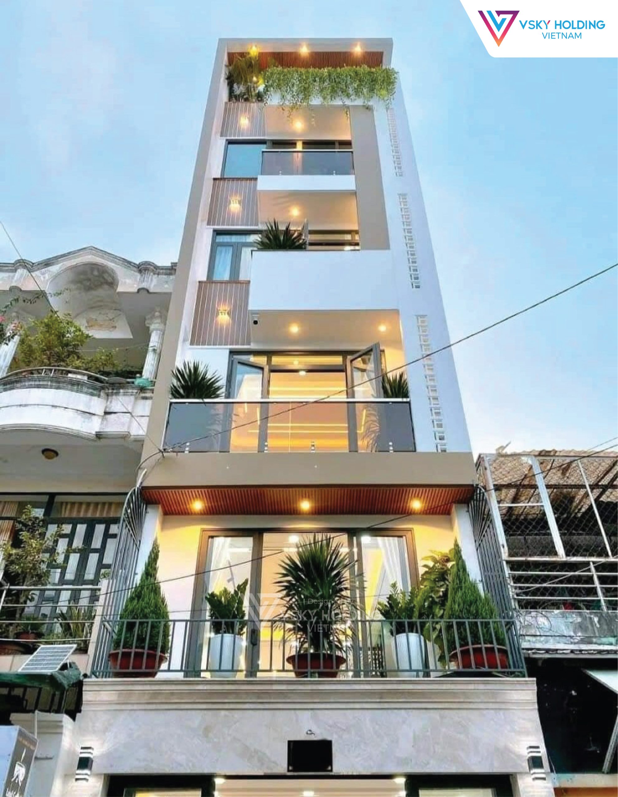 Xây dựng công trình nhà ở 60m2 6 tầng