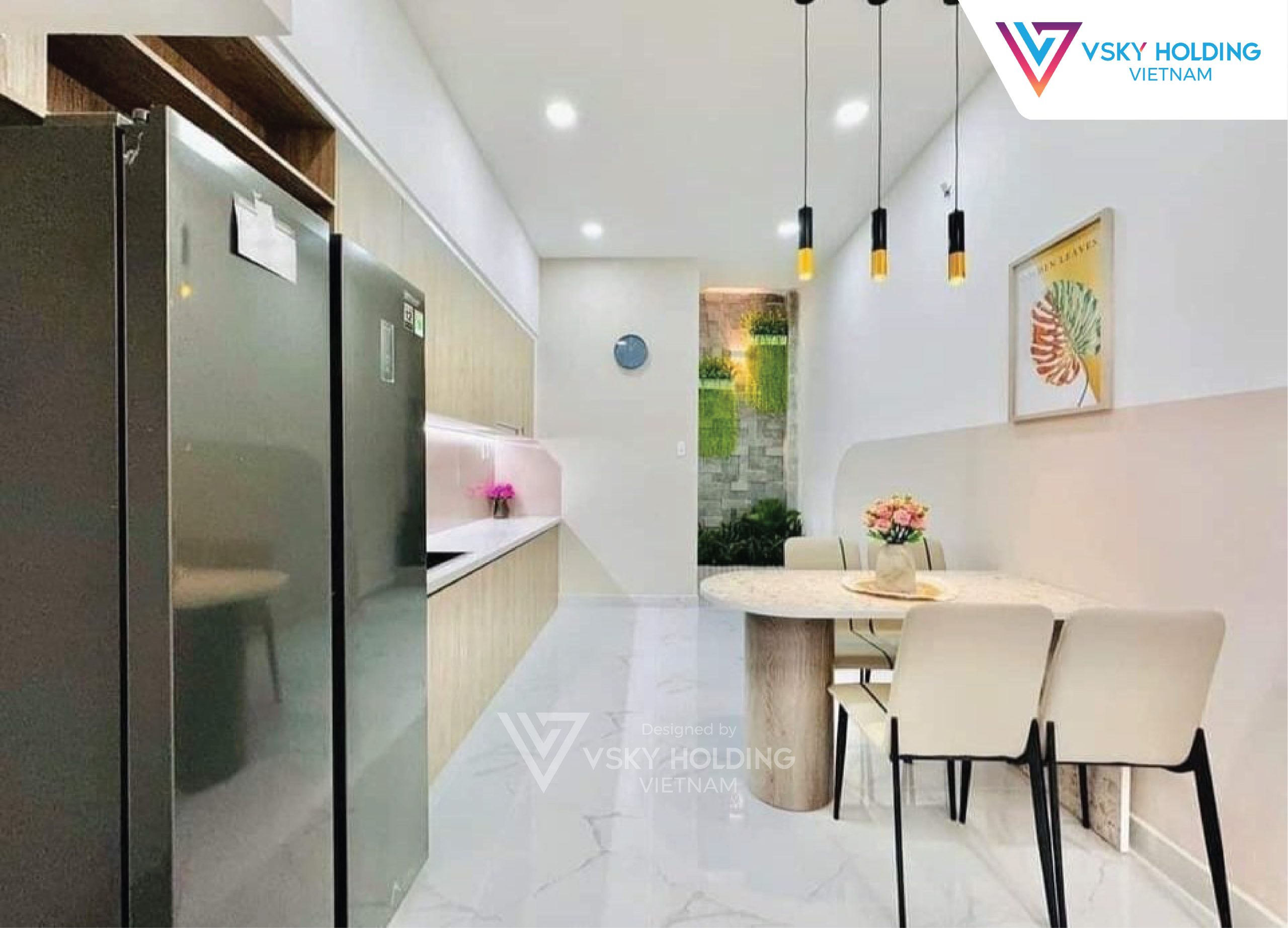 Xây dựng công trình nhà ở 2 tầng hiện đại với 3 phòng ngủ