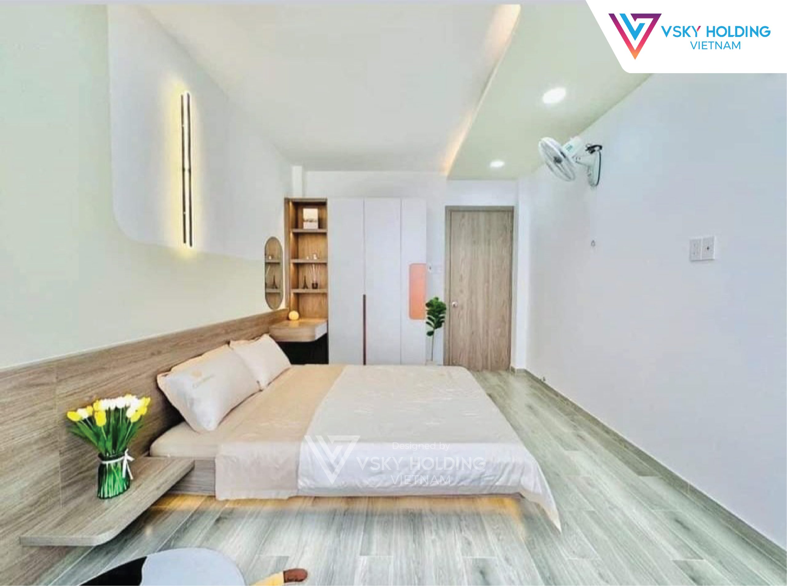 Xây dựng công trình nhà ở 2 tầng hiện đại với 3 phòng ngủ