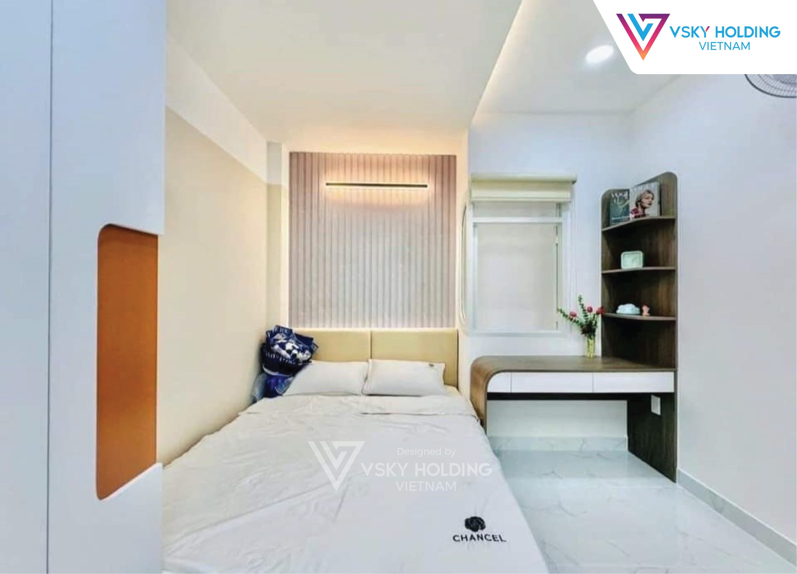 Xây dựng công trình nhà ở 2 tầng hiện đại với 3 phòng ngủ