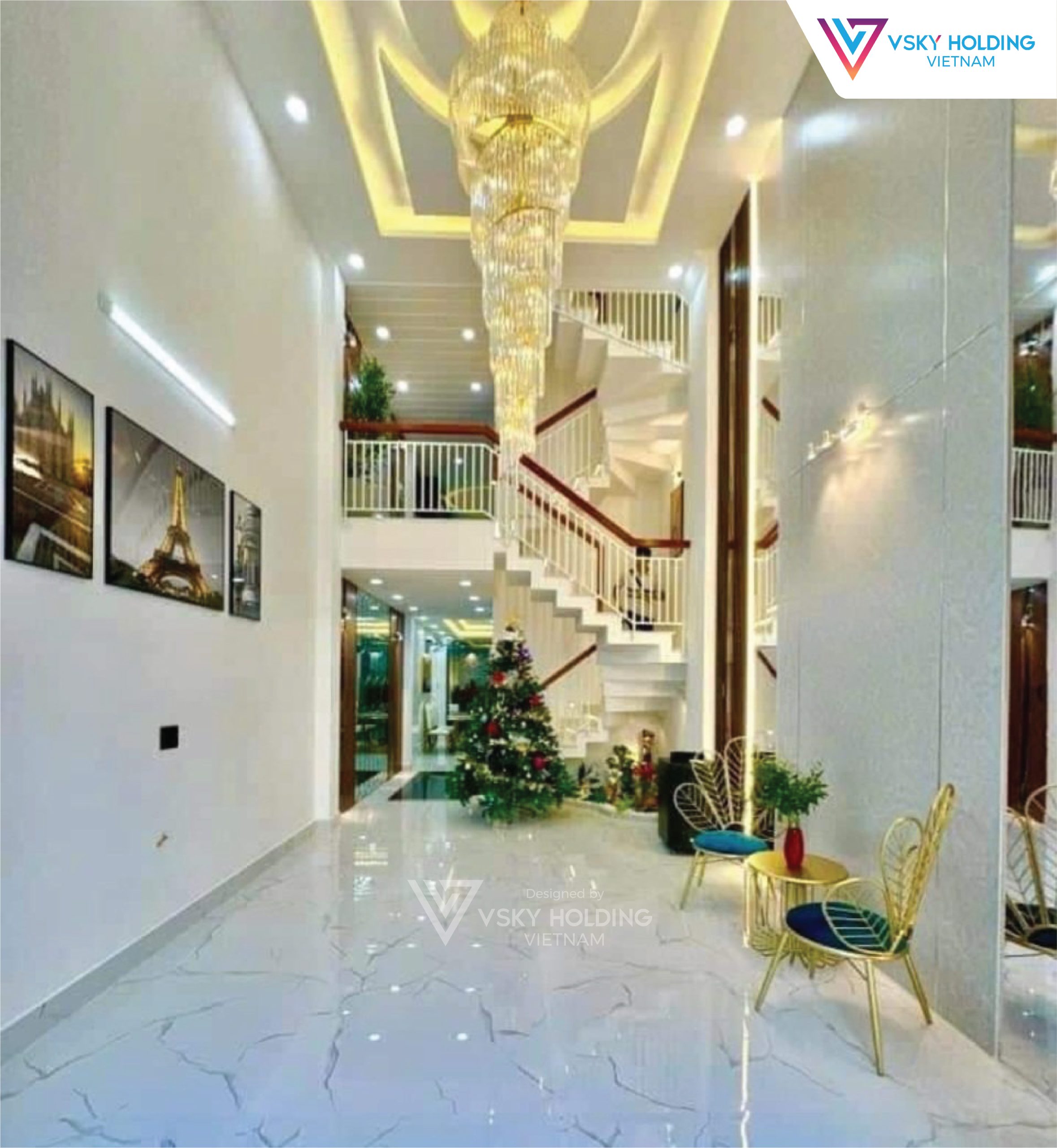 Xây dựng công trình nhà ở 4 tầng với diện tích 125m2