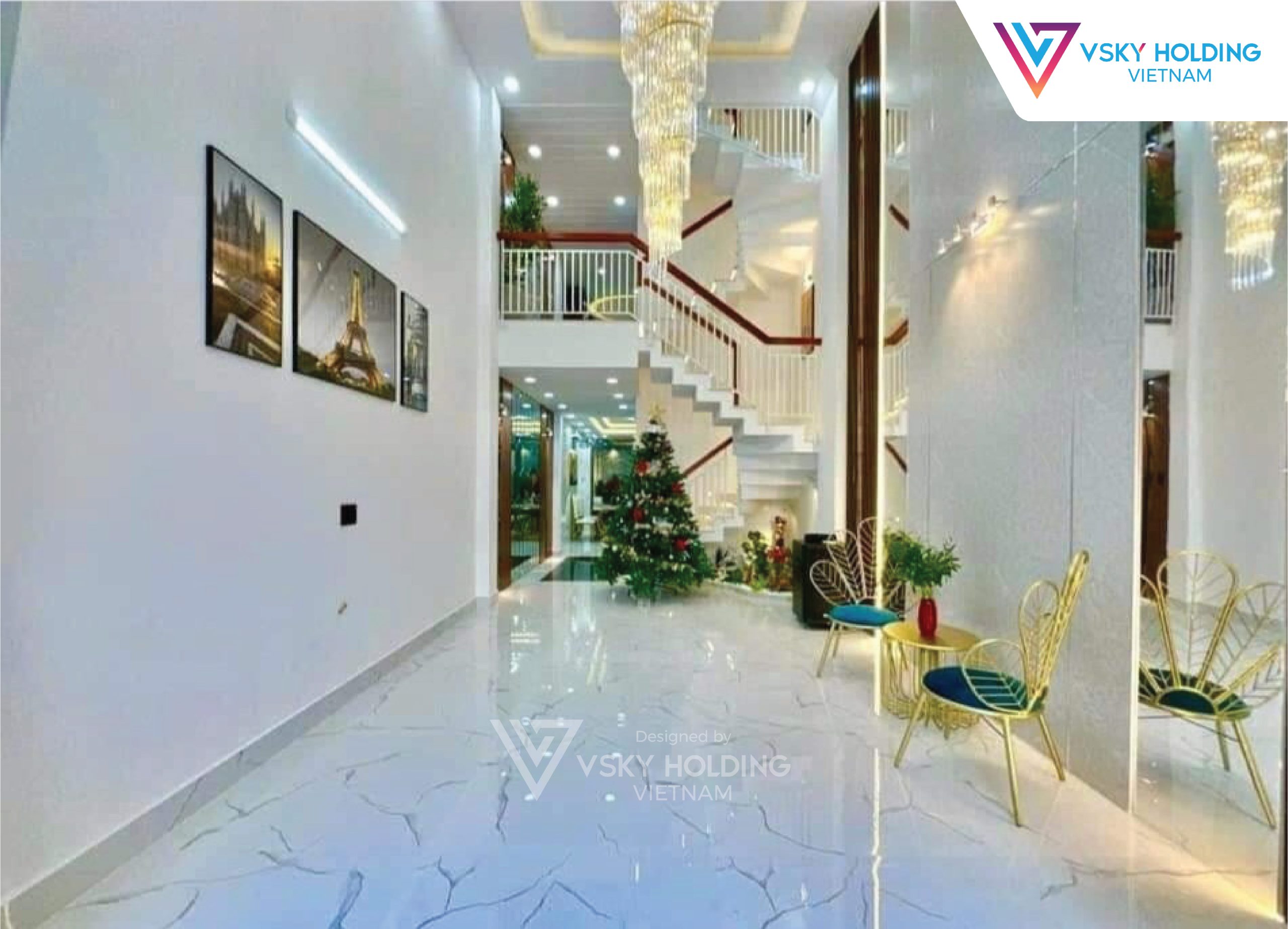 Xây dựng công trình nhà ở 4 tầng với diện tích 125m2