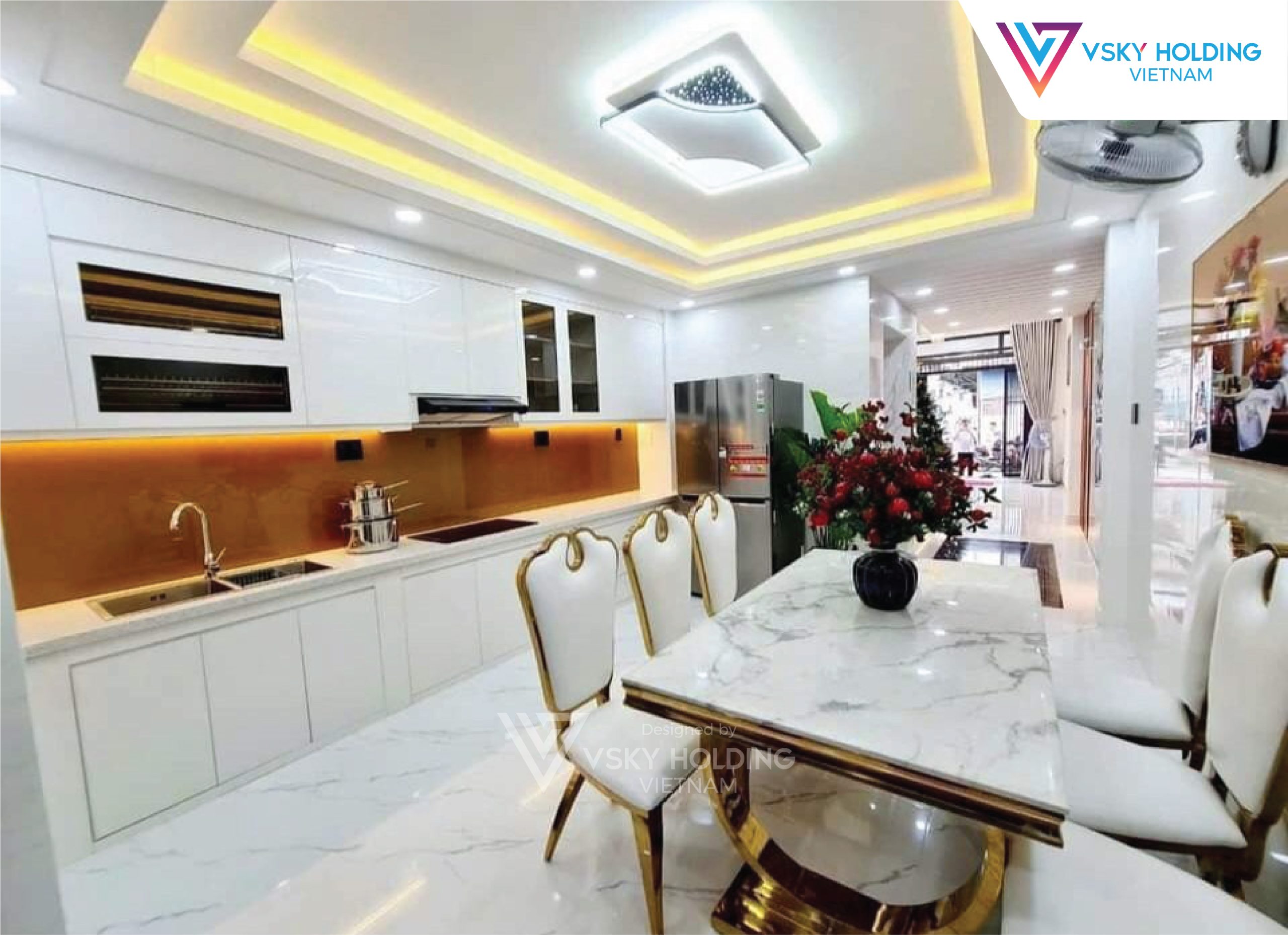 Xây dựng công trình nhà ở 4 tầng với diện tích 125m2