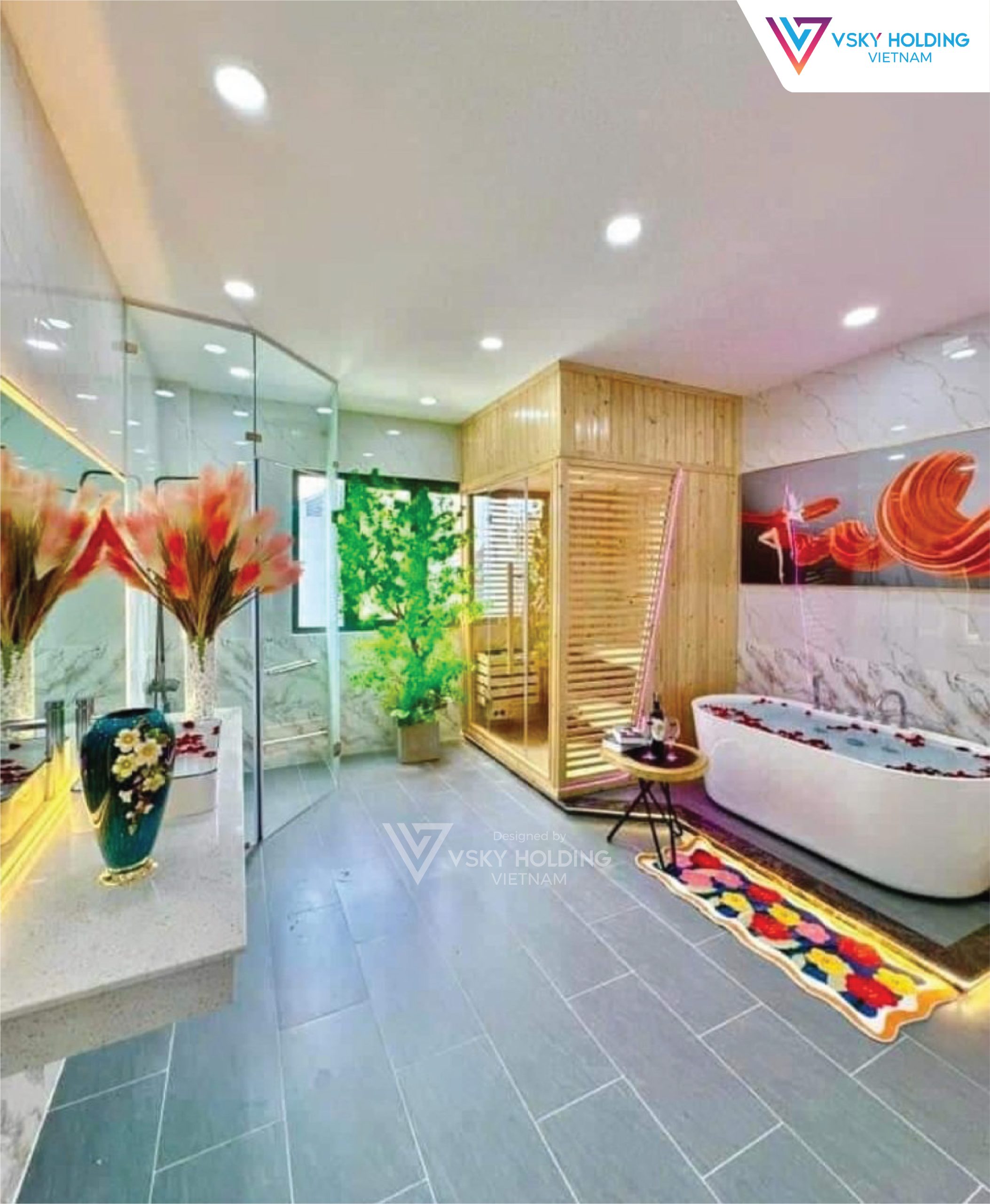 Xây dựng công trình nhà ở 4 tầng với diện tích 125m2