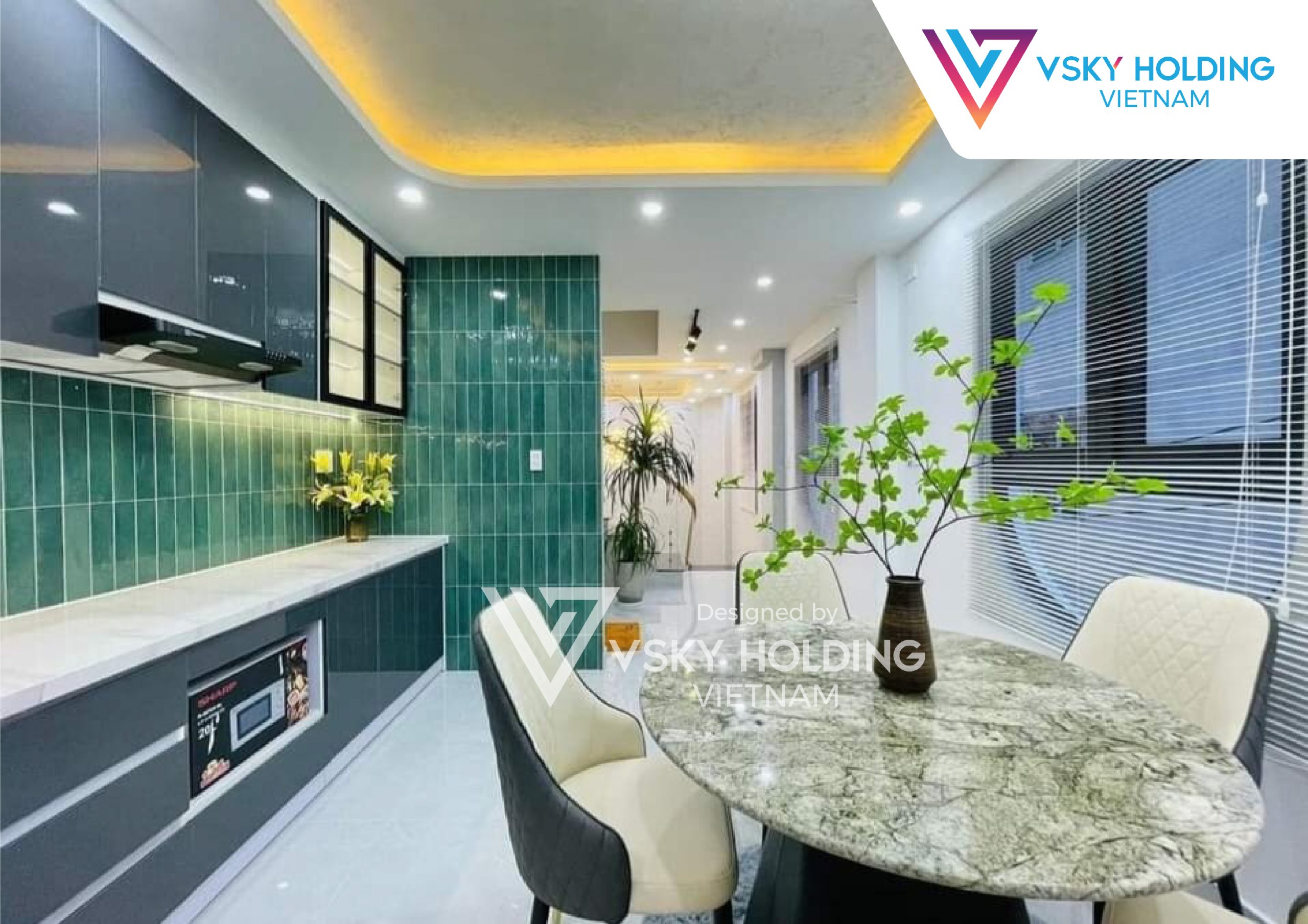 Xây dựng công trình nhà ở 5 tầng với nhiều cửa thông thoáng