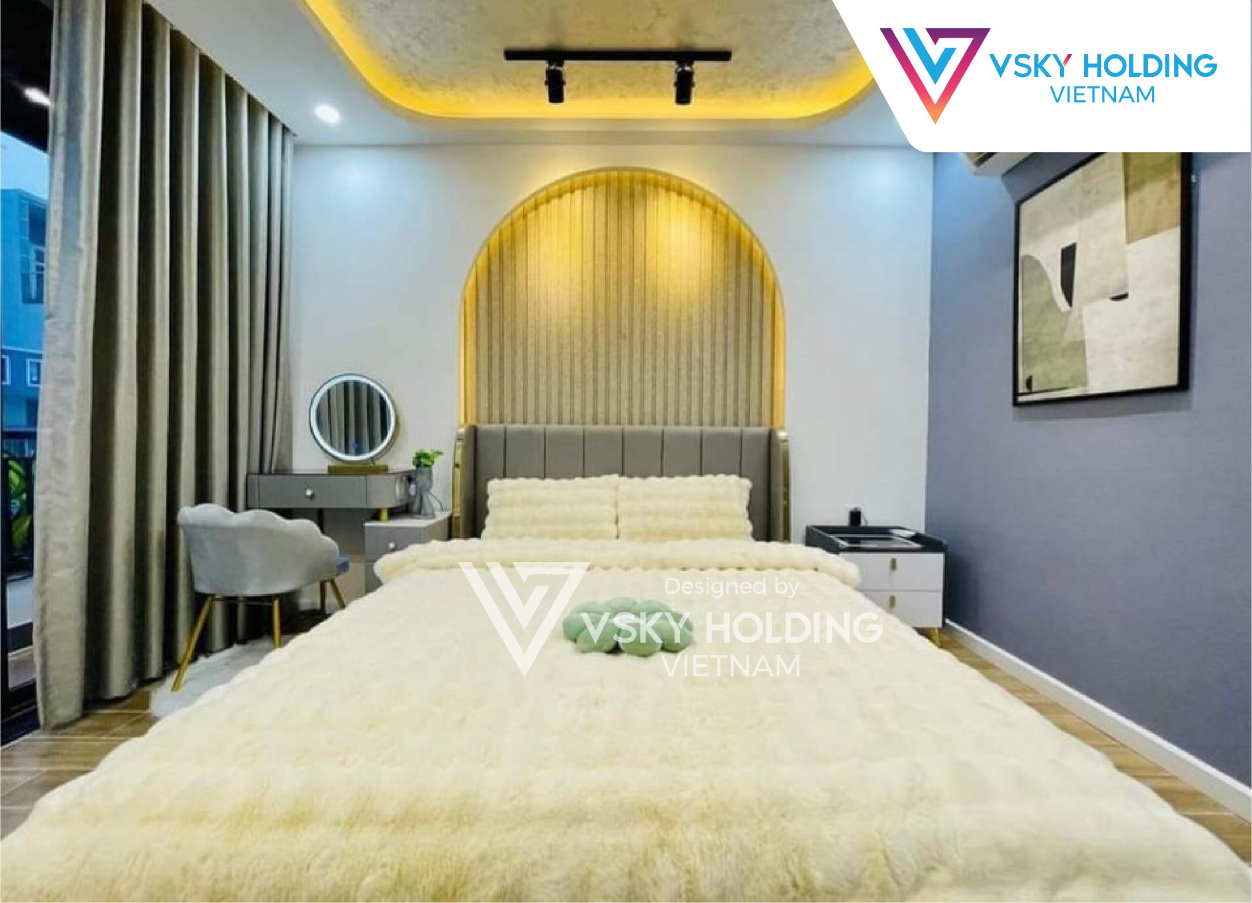 Xây dựng công trình nhà ở 5 tầng với nhiều cửa thông thoáng