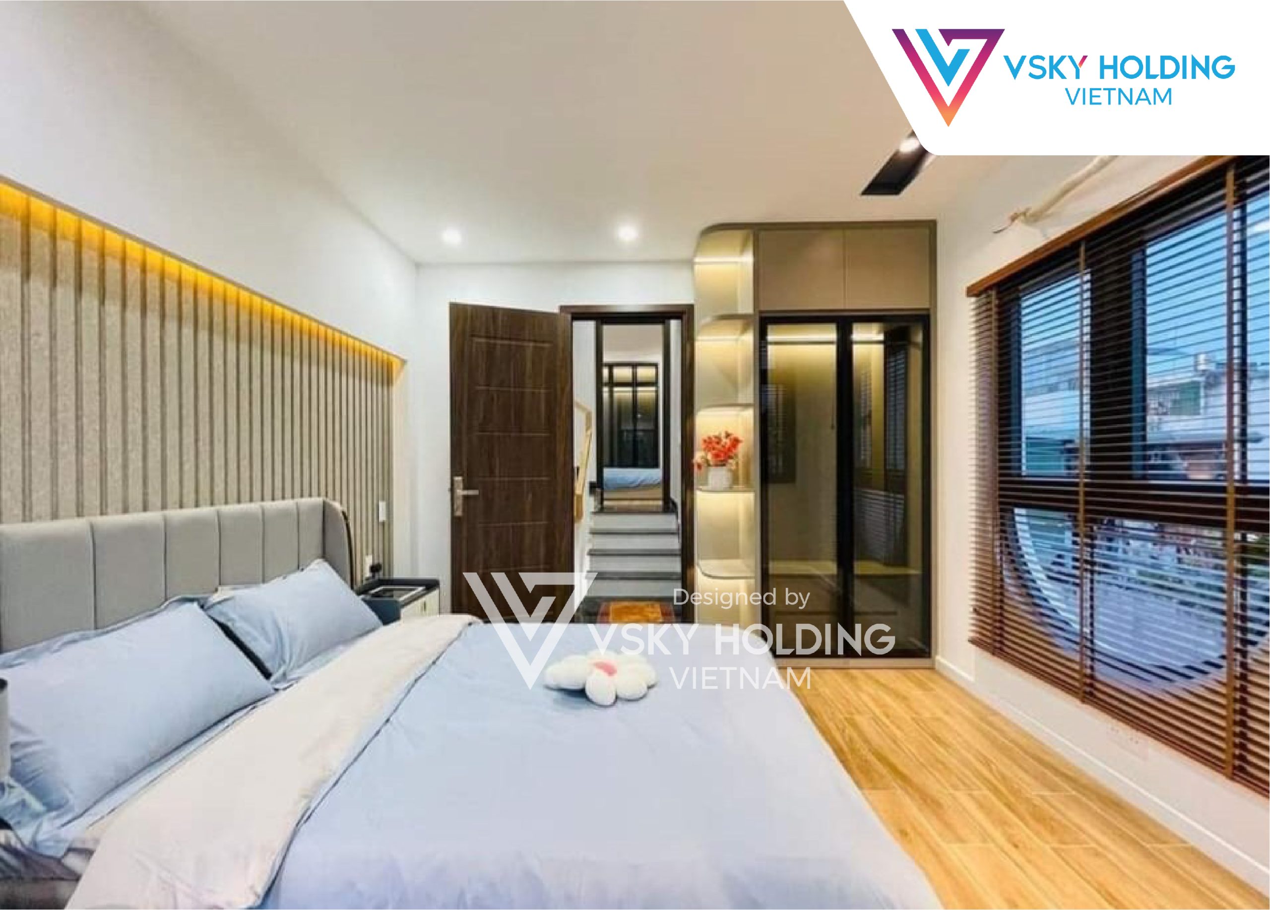 Xây dựng công trình nhà ở 5 tầng với nhiều cửa thông thoáng