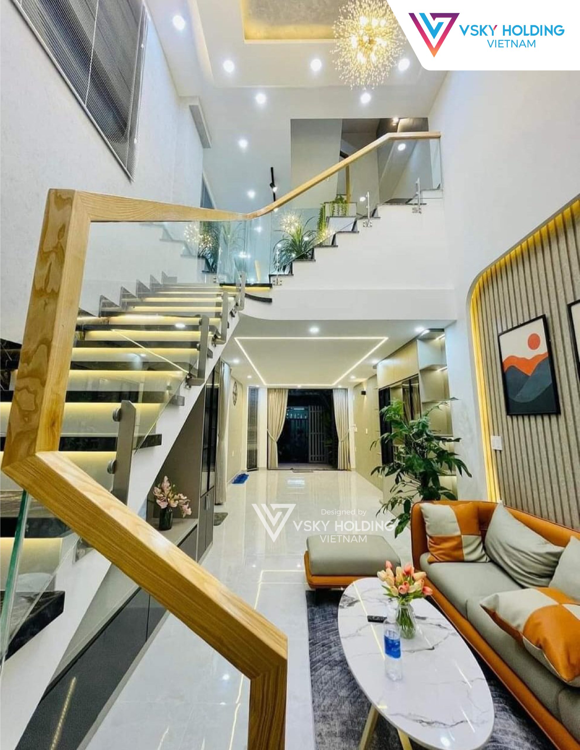 Xây dựng công trình nhà ở 5 tầng với nhiều cửa thông thoáng