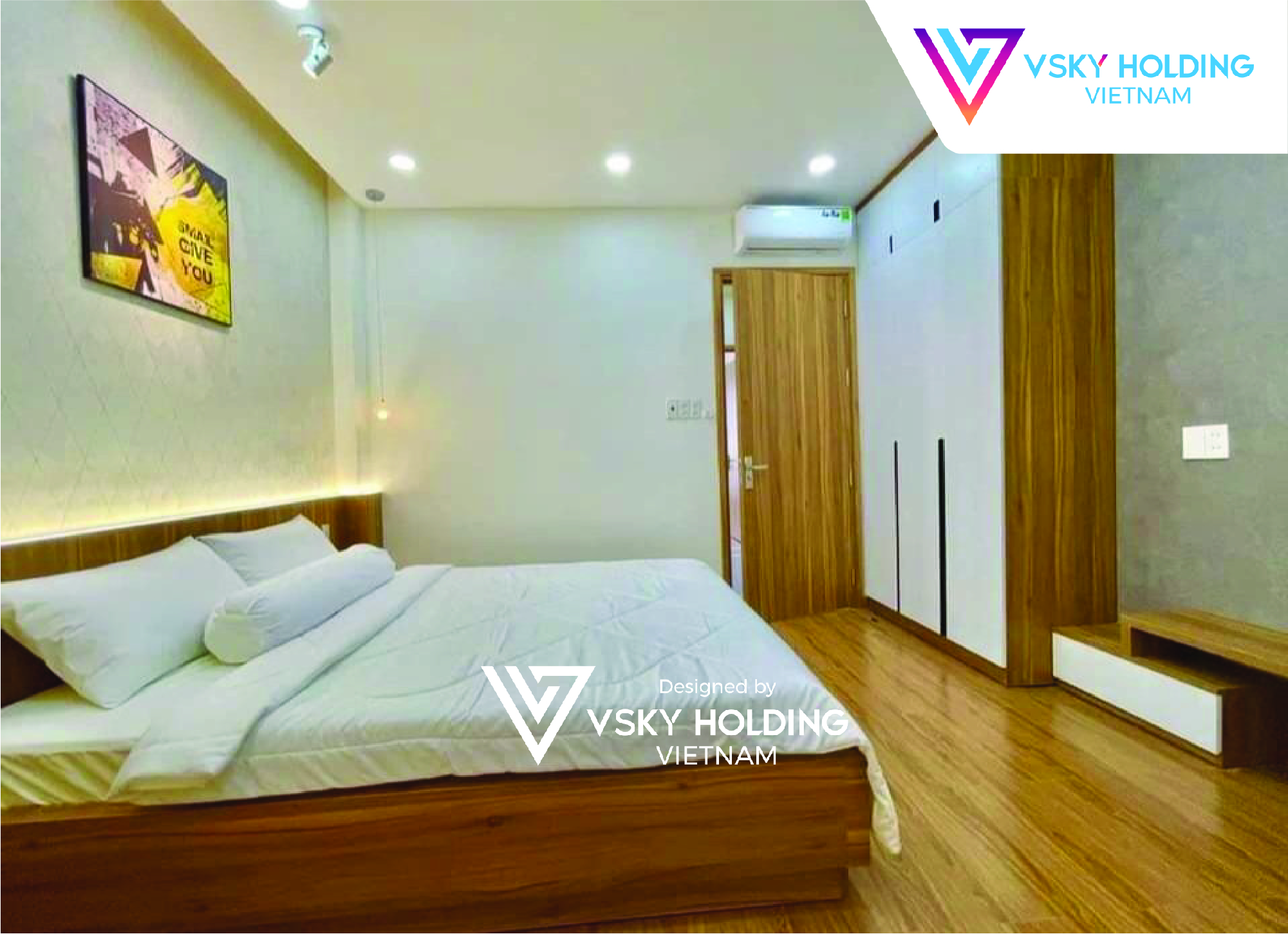 Xây dựng công trình nhà ở 4 tầng đơn giản, thiết kế ban công với tiểu cảnh xanh mát